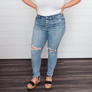 The Traveler Button Fly Denim by Judy Blue